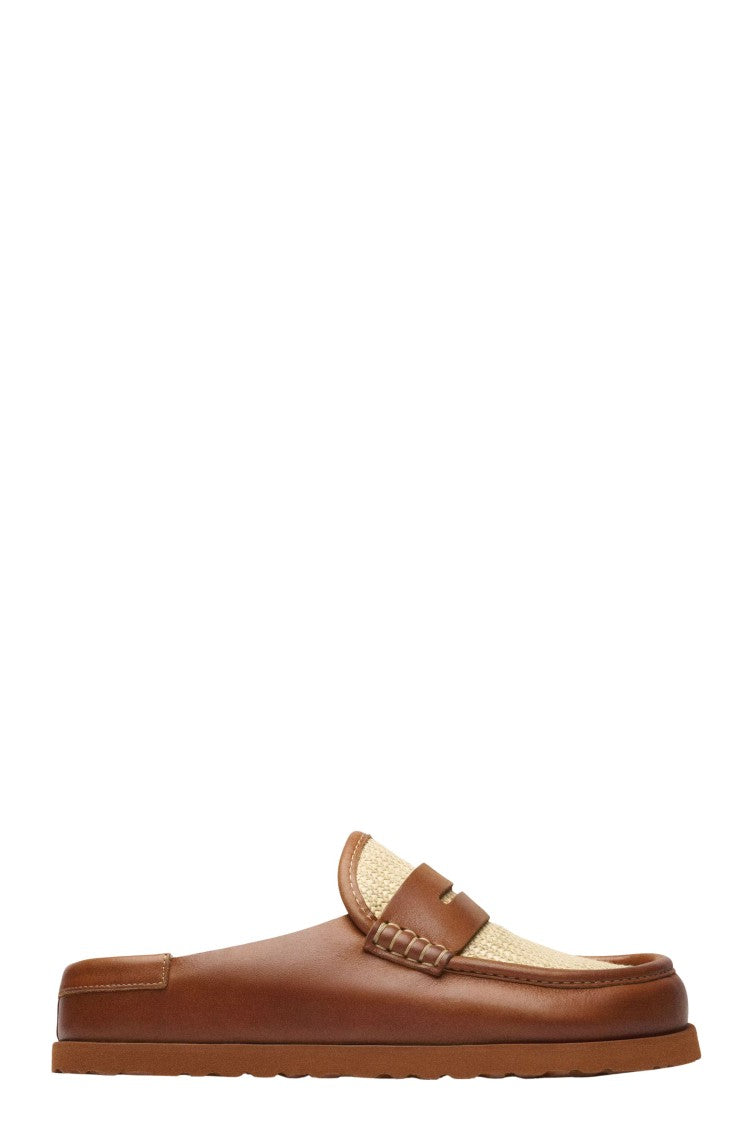 Birkenstock Ginger Brown Naples Moccasin-Inspired Slip-On Leather Loafers