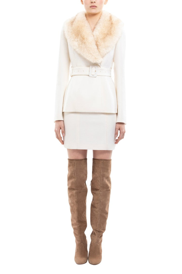 Saiid Kobeisy Fur-Lapel Tailored Jacket