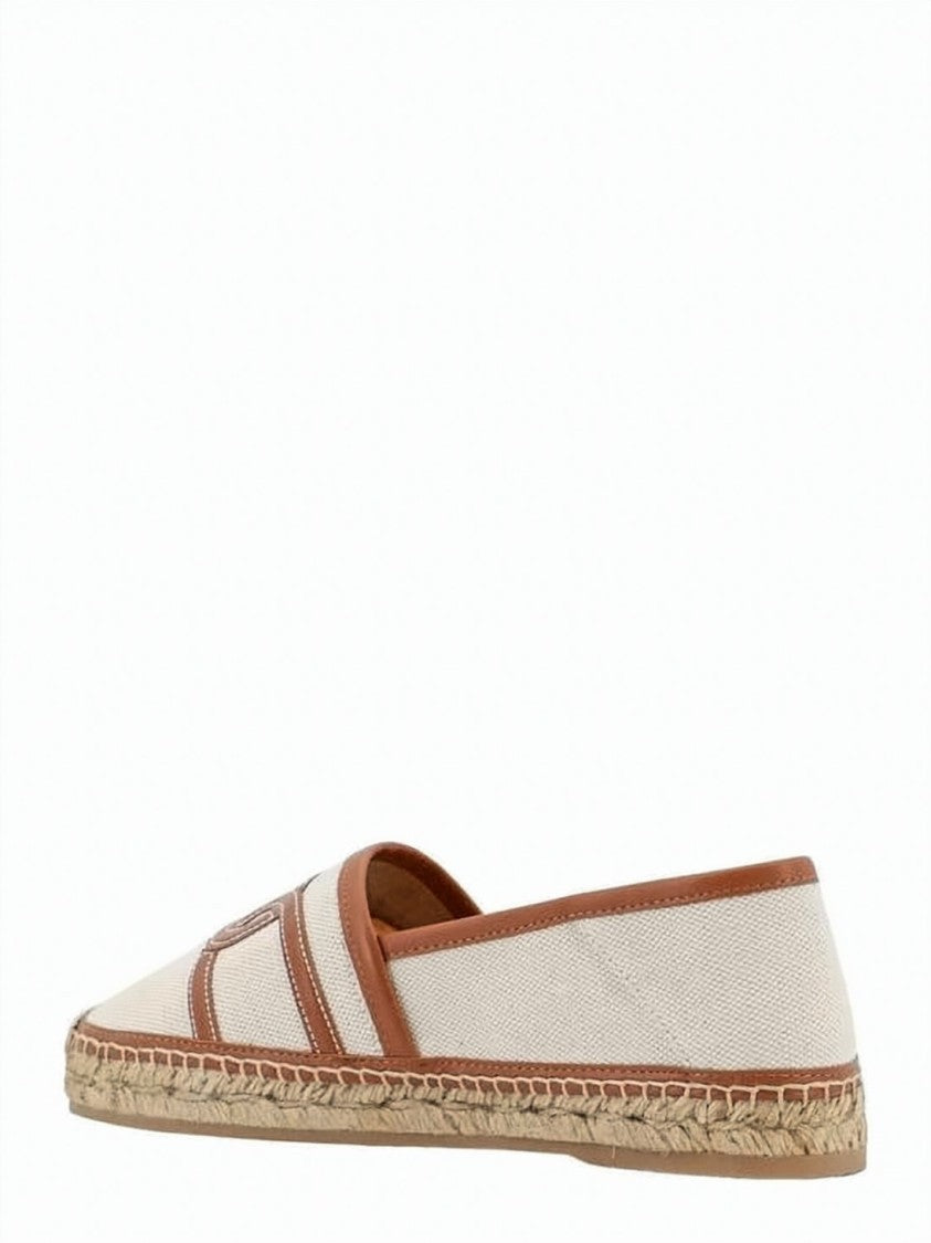 Tod's Canvas And Leather Loafers With Woven Trim