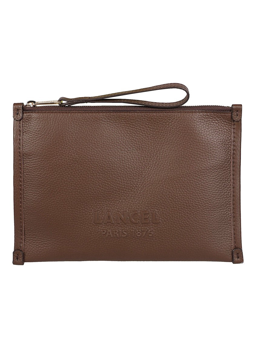 Lancel Jour Textured Cow Leather Zipped Wristlet