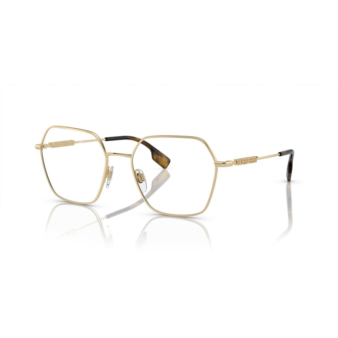 Burberry 0Be1381 Square Gold-Finish Steel Eyeglasses