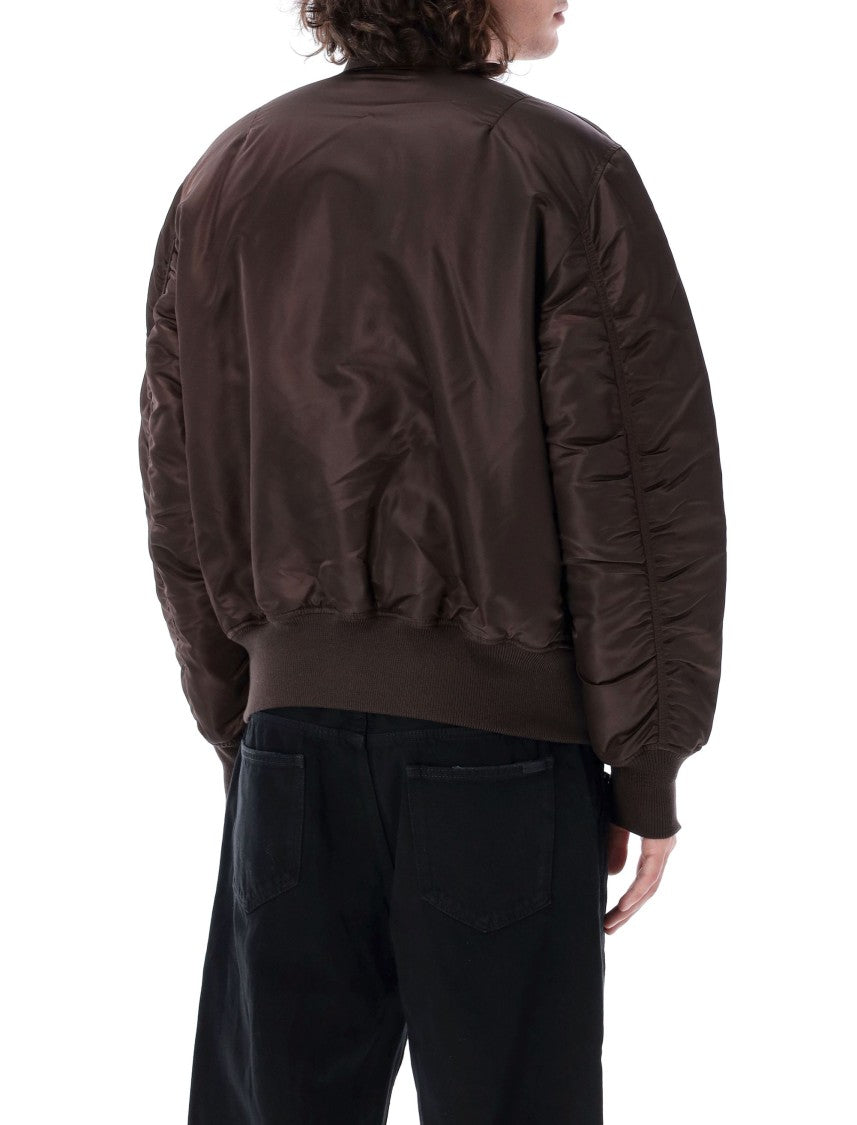 Alpha Industries Brown Reversible Signature Ma-1 Detail Bomber Jacket