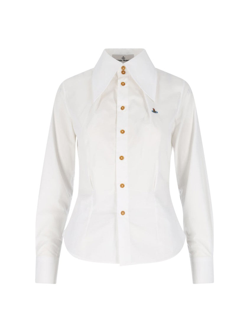 Vivienne Westwood White W Violin Cotton Shirt