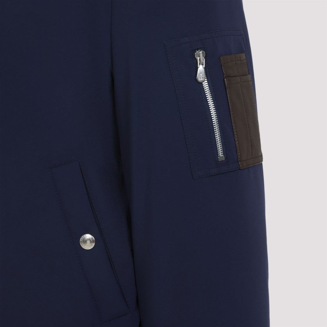 Brunello Cucinelli Blue Nylon Down Jacket