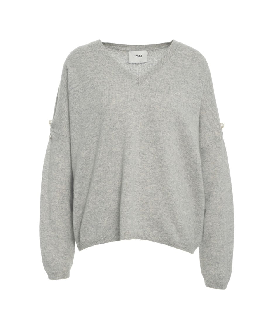 Mvm Cashmere Sweater With Pearls