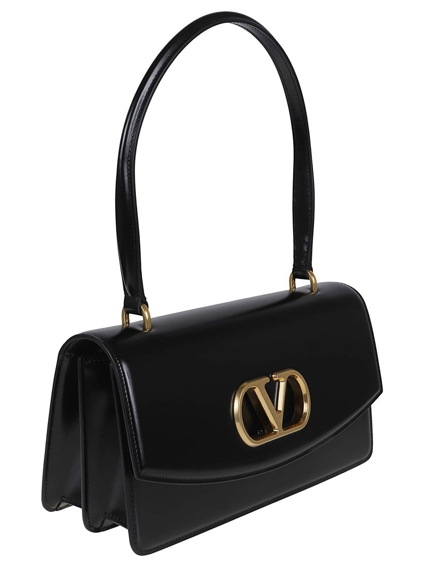 Valentino Garavani Polished Calfskin Top-Handle Vain Bag