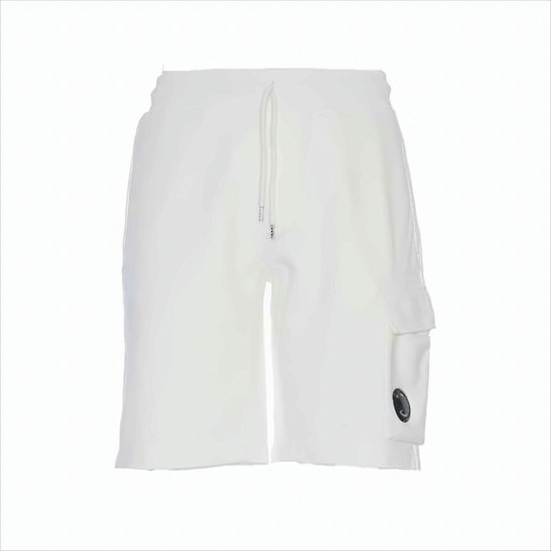 C.P. Company Relaxed Fit White Cotton Shorts