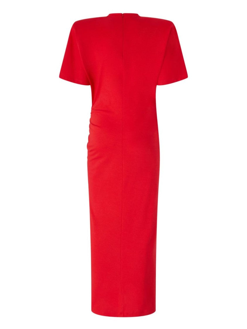 Pinko Fitted Red Midi Dress