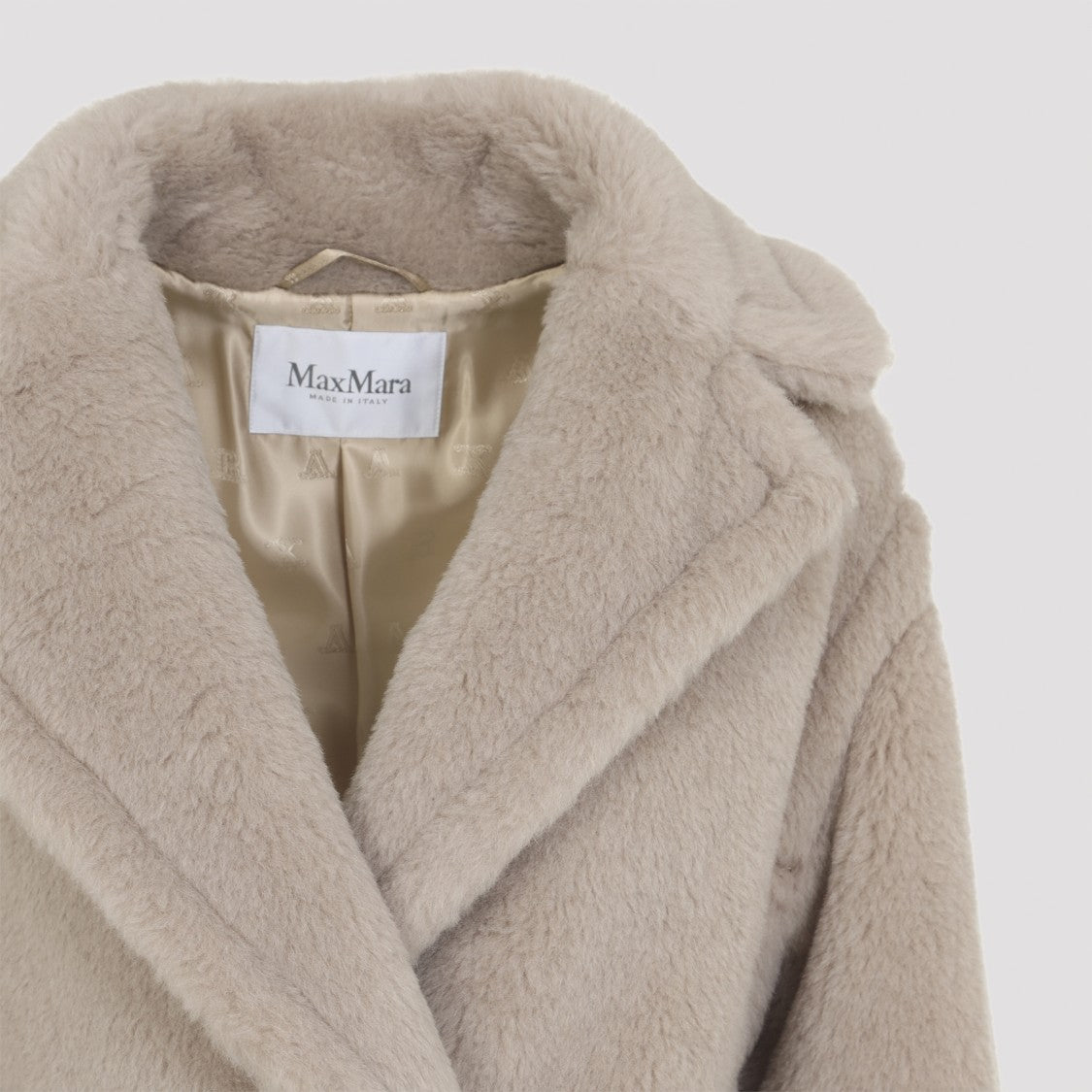 Max Mara Olga Teddy Beige Alpaca Coat