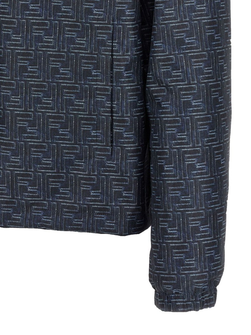 Fendi Structured Black Jacket With Front Zipper Closure