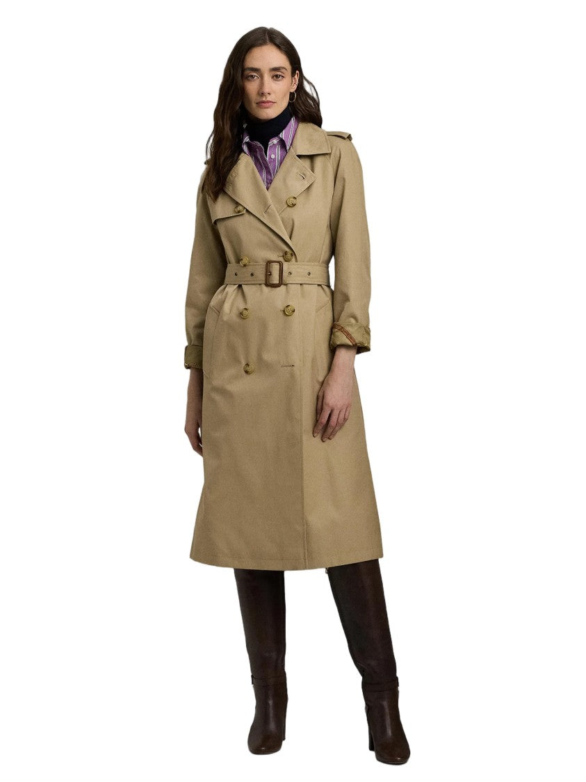 Lauren Ralph Lauren Double-Breasted Trench Coat With Tortoiseshell Buttons