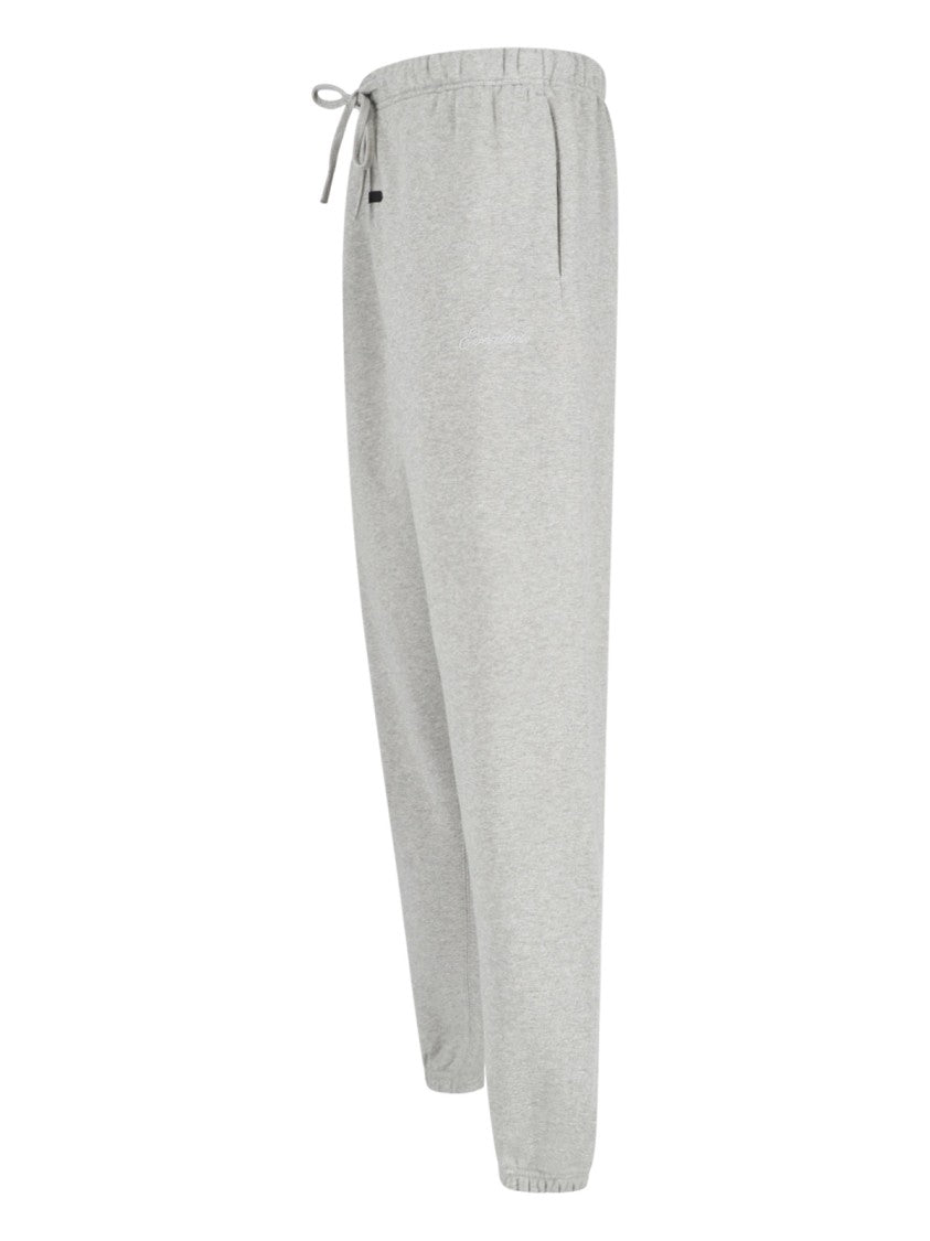 Fear Of God Essentials Grey Relaxed Fit Tonal Embroidered Trousers