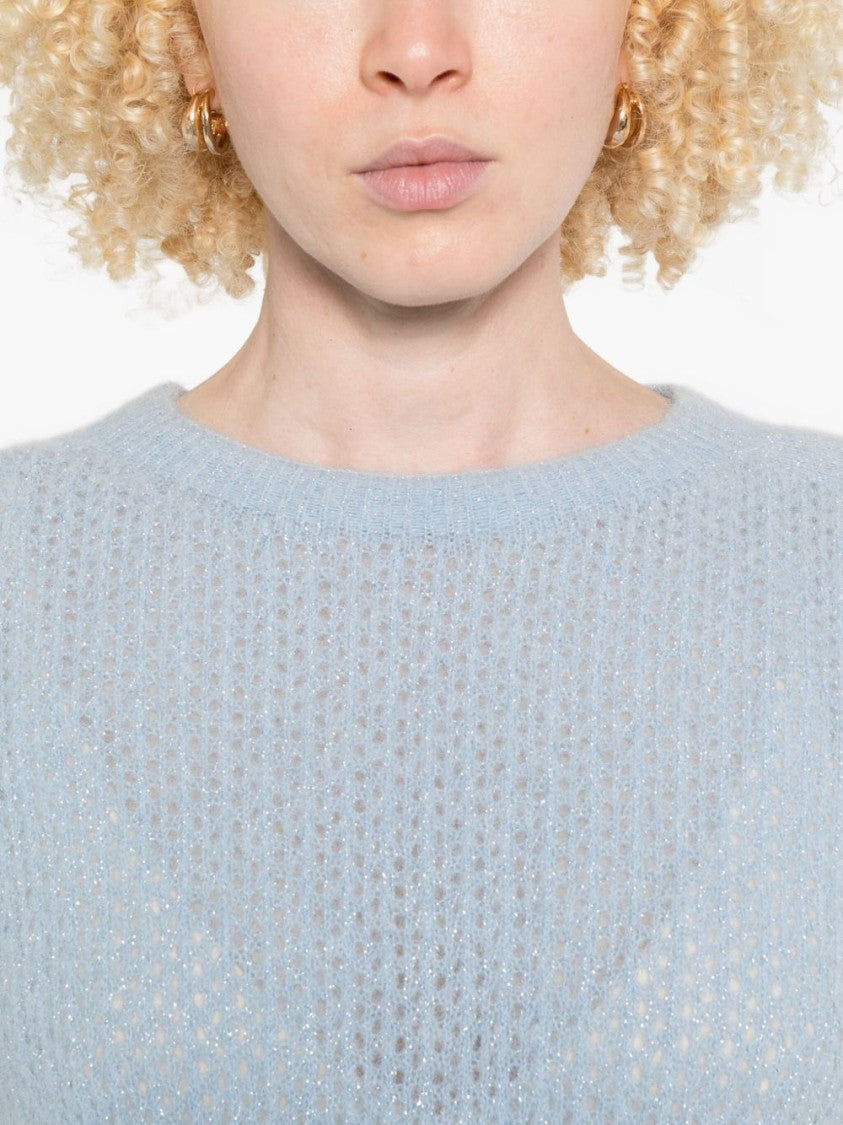 Liu Jo Light Blue Alpaca-Wool Sweater