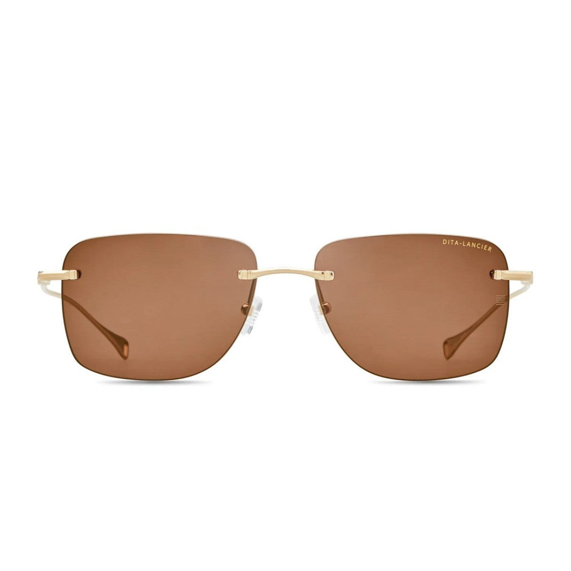 Dita Lancier Gold Lsa 119 Titanio Rectangular Sunglasses