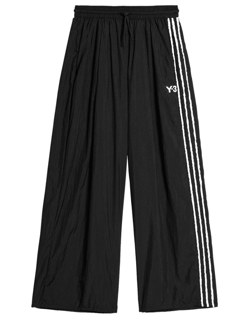 Y-3 Striped Polyamide Wide Fit Wide-Leg Pants
