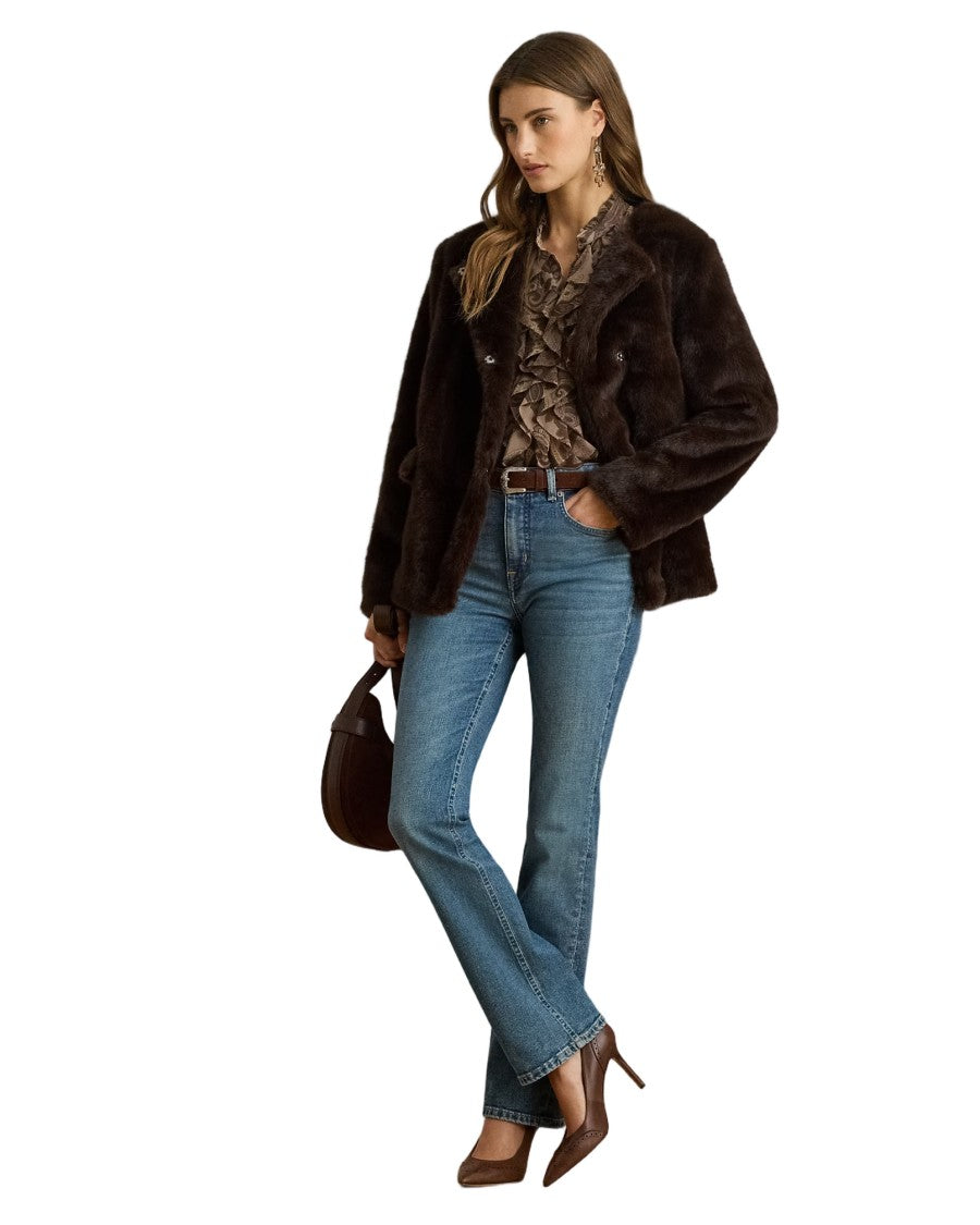 Lauren Ralph Lauren Short Plush Faux Fur Coat