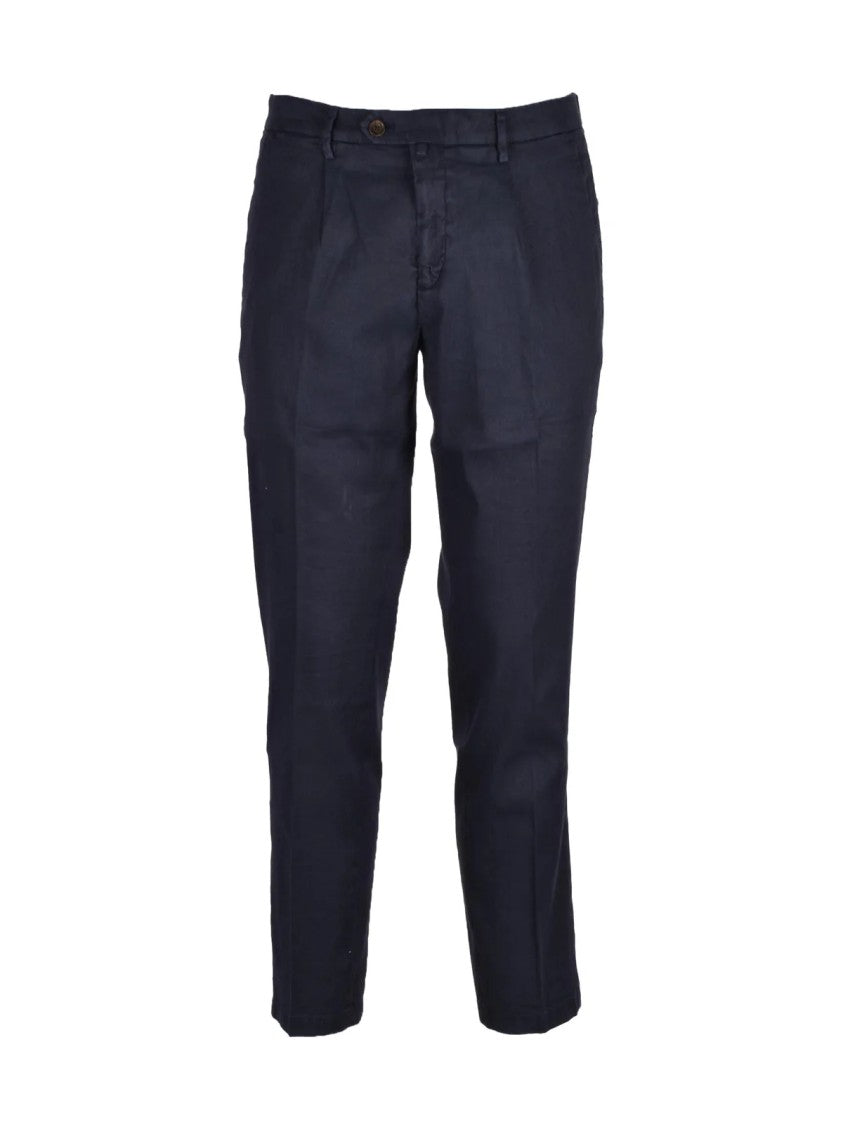 Briglia 1949 Briglia 1949 Linen Cotton Stretch Trousers - Blue
