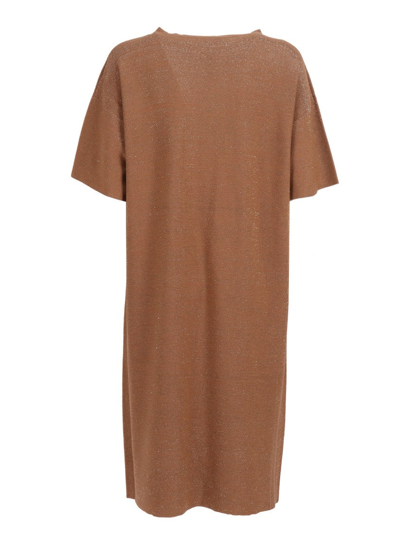 Fabiana Filippi Brown Links Lurex Mini Dress