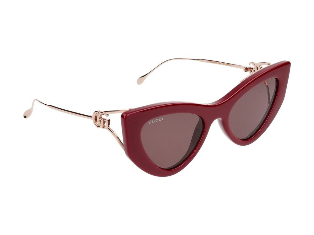 Gucci Burgundy Bold Cat-Eye Sunglasses