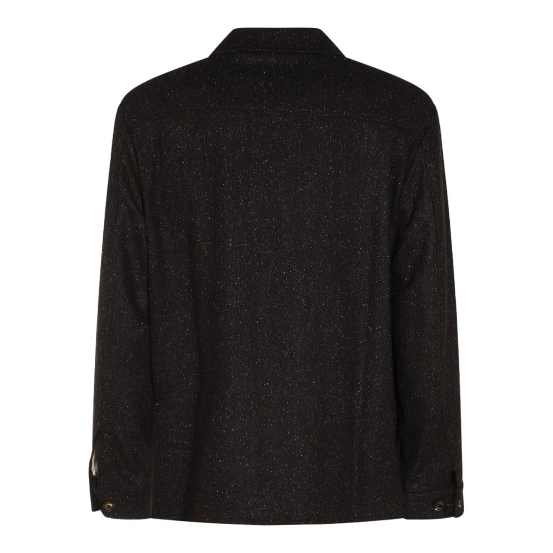 Eleventy Casual Jacket With Stand Collar And Speckled Texture