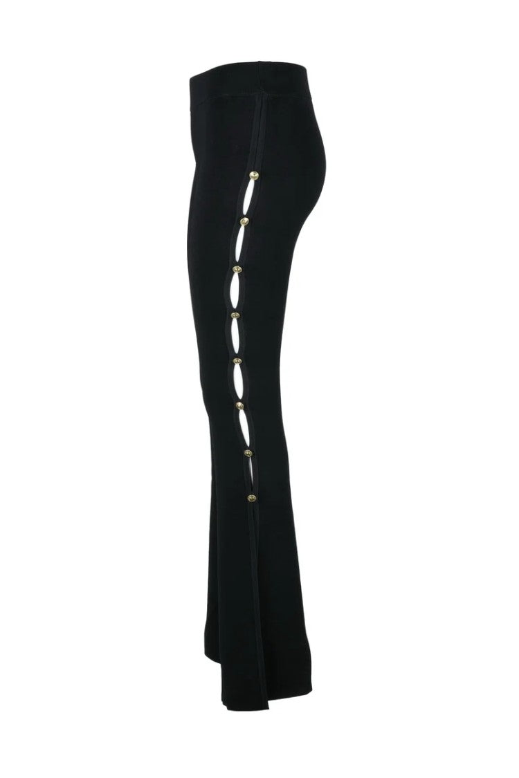 Versace Jeans Couture Knit Flare Pants - Black