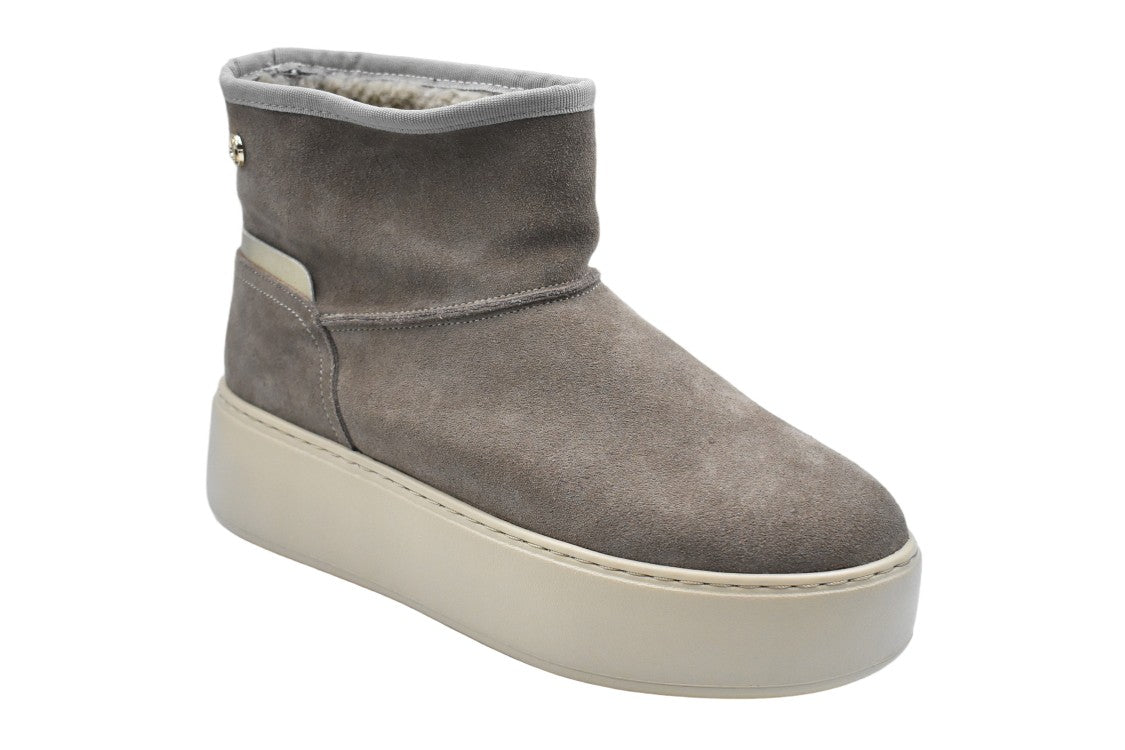 Janet & Janet Taupe Suede Ankle Boots
