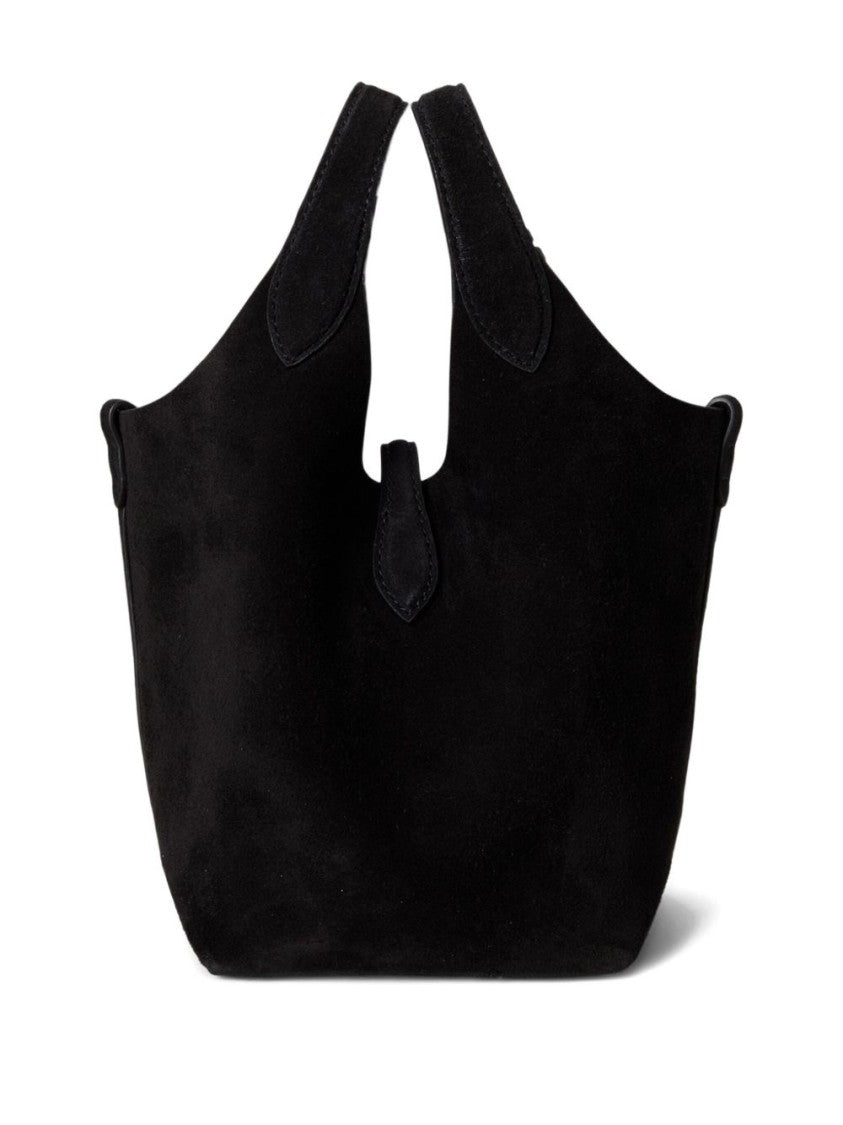Polo Ralph Lauren Soft Embroidered Logo Suede Handbag