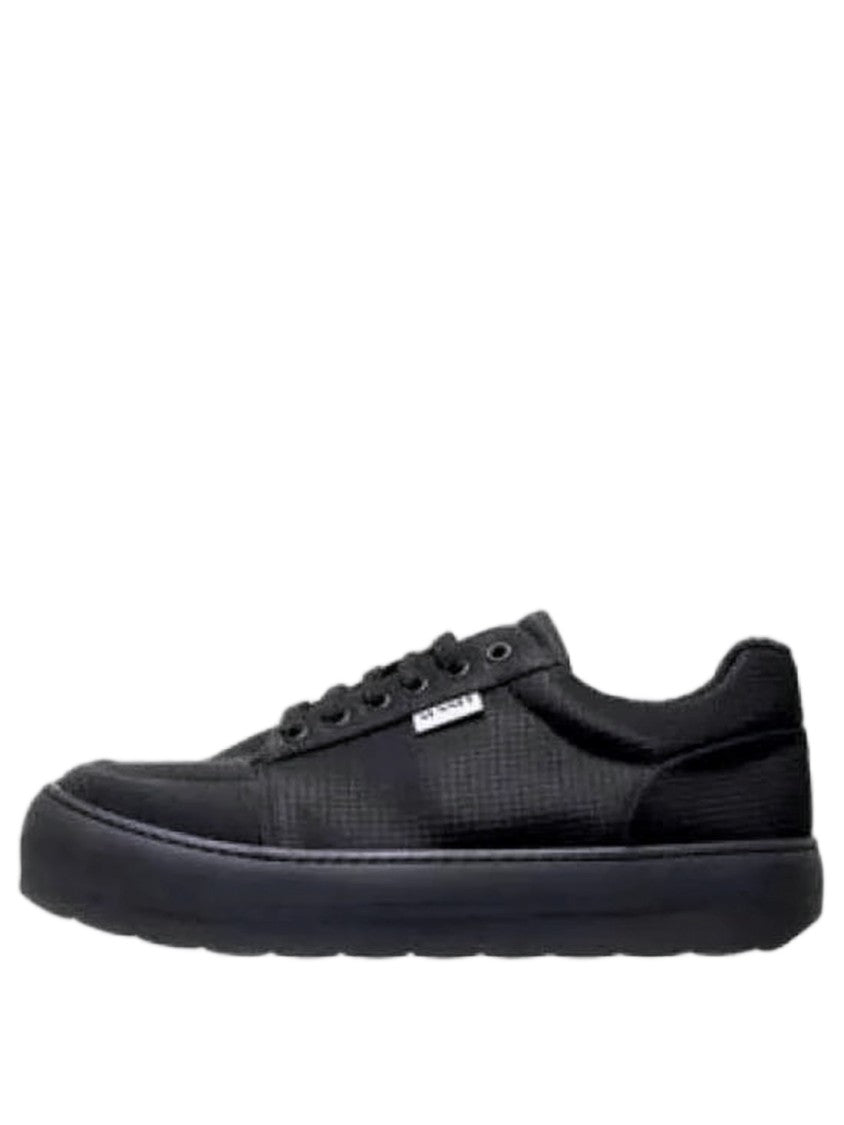 Sunnei Monochromatic Black Low-Top Sneakers With Textured Upper