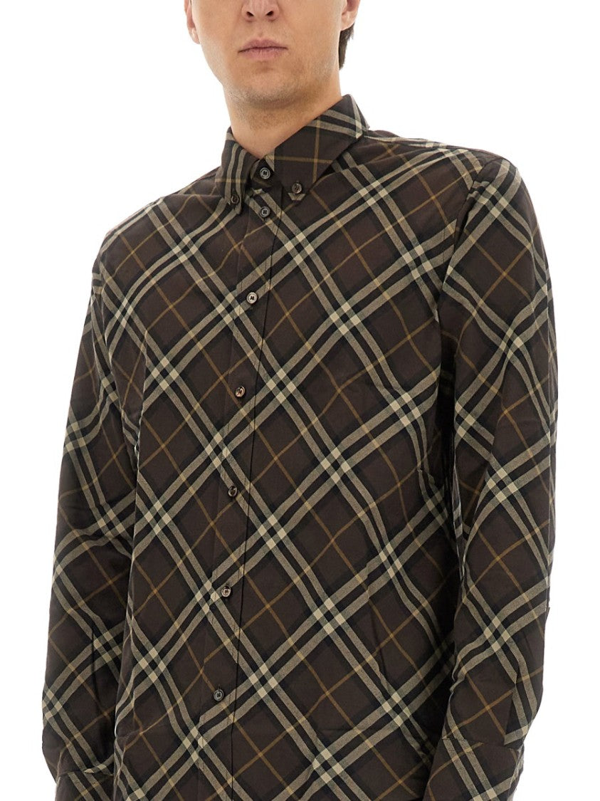 Burberry Cotton Flannel Check Shirt
