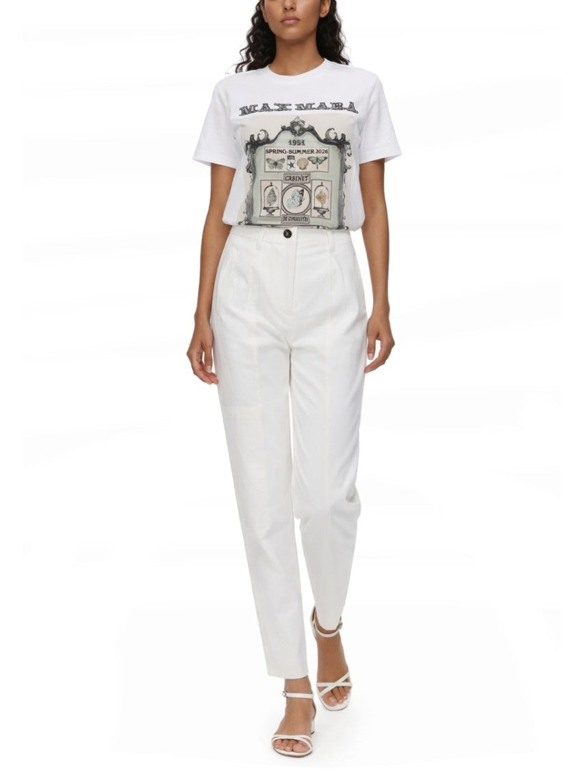 Max Mara Wide-Fit Pants With High Waist And Pleated Detailing