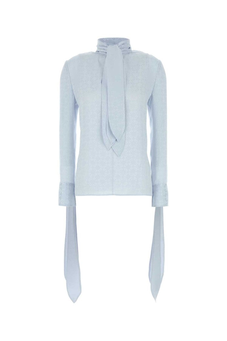 Givenchy Pastel Light Blue Silk Blouse