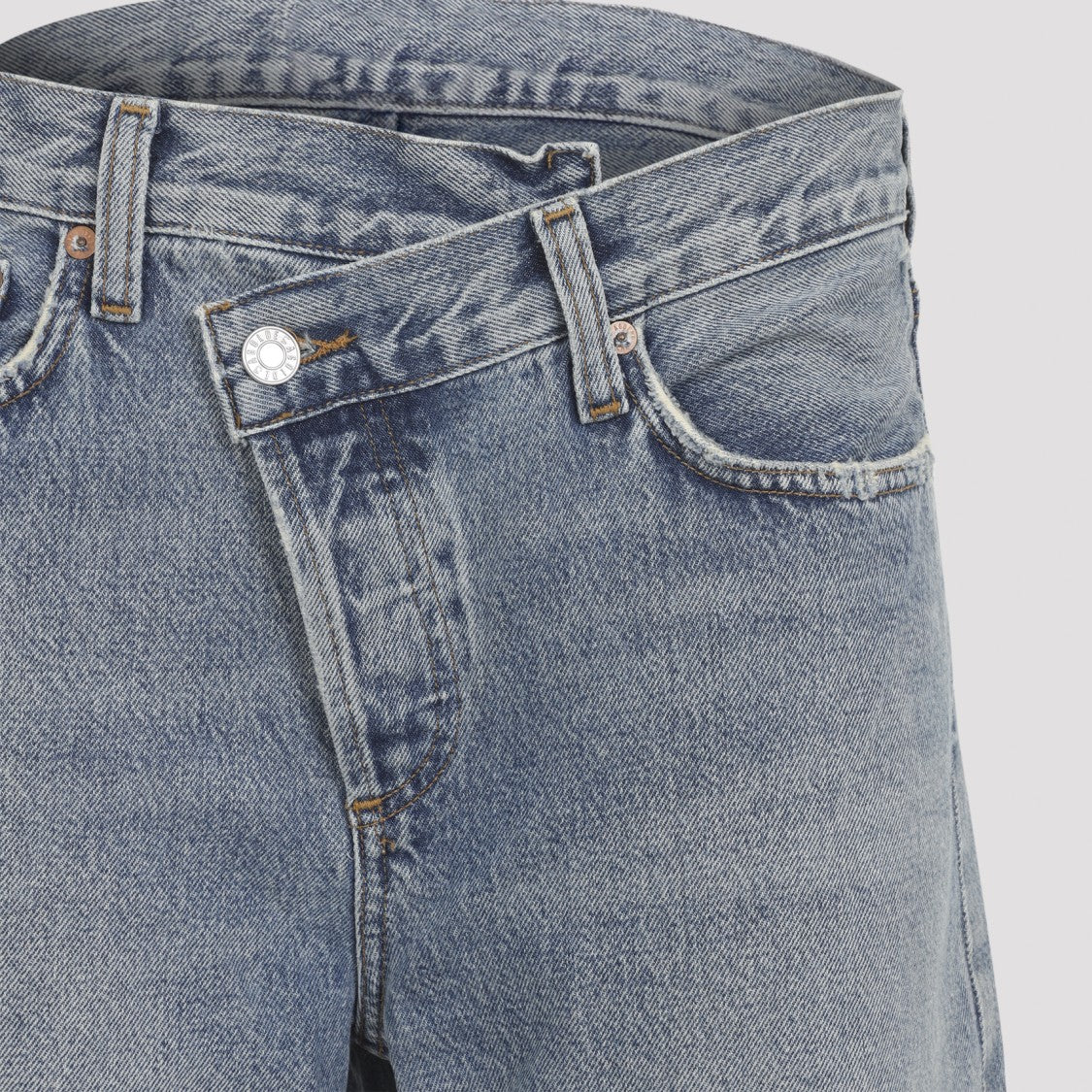 Agolde High-Waisted Straight-Leg Jeans With Subtle Distressing