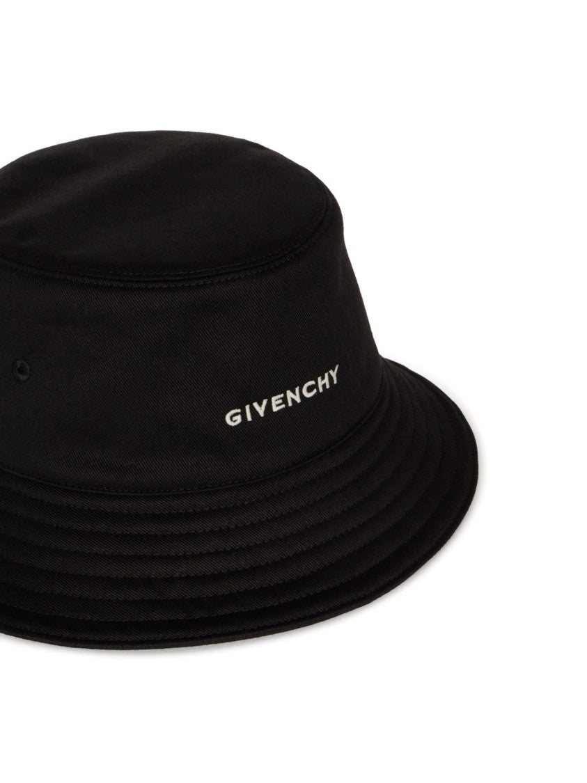 Givenchy Structured Black Bucket Hat With Subtle Logo