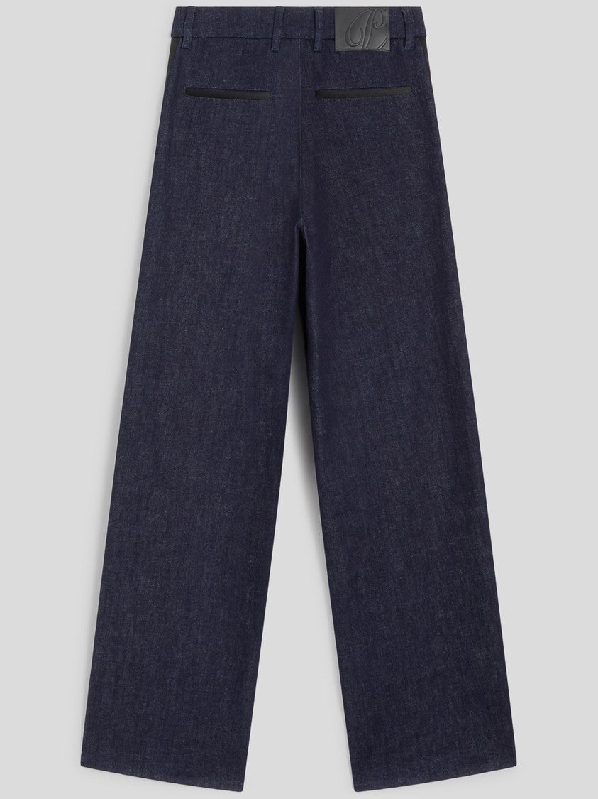 Pence Indigo Nora Wide Leg Denim Pants