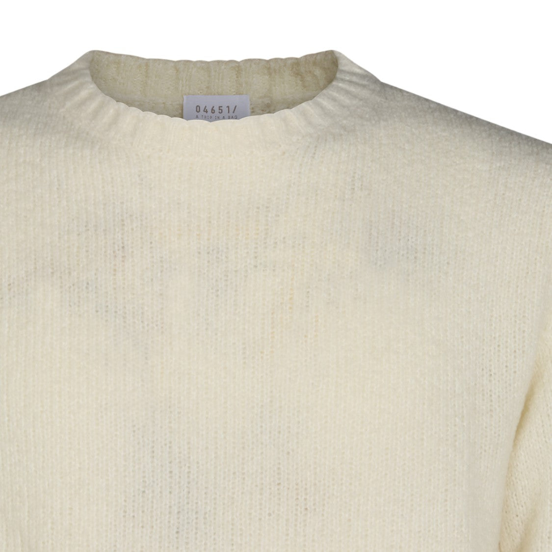 04651/A Trip In A Bag Textured Knit Ribbed Crewneck Sweater