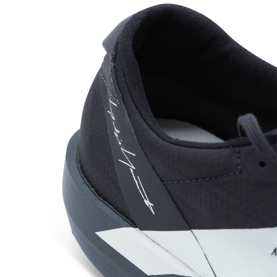 Y-3 Bold Black And White Leather Sneakers