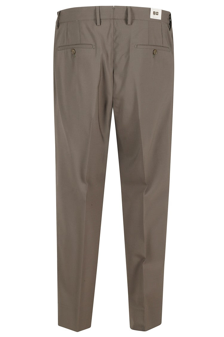 Briglia Mud Easy Darts Front Belt Loops Wool-Blend Straight-Leg Pants
