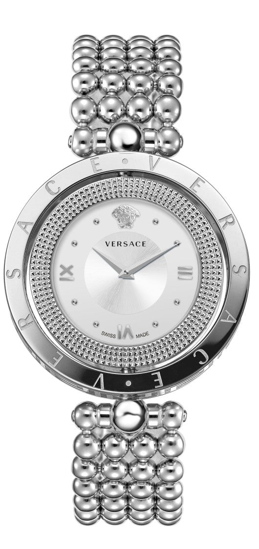 Versace Elegant Stainless Steel Versace Eon Watch With Silver Dial