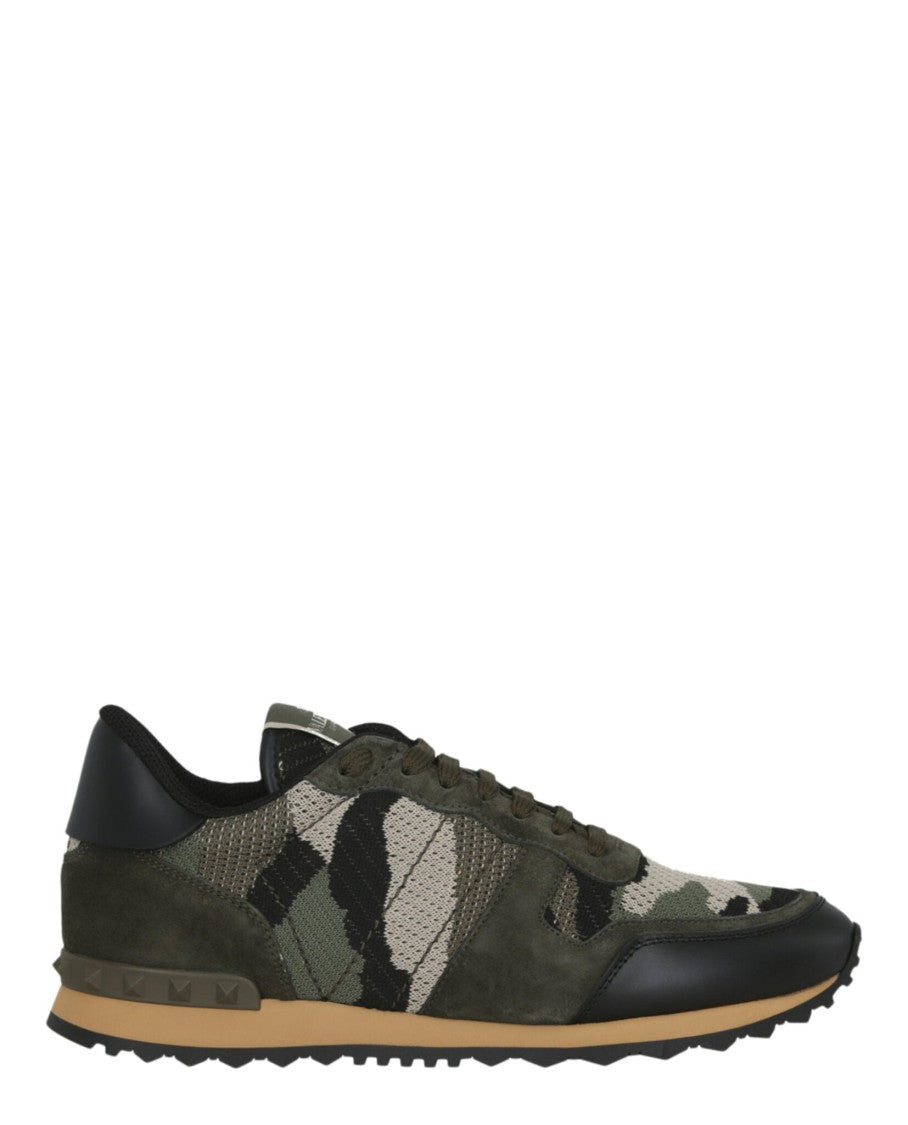 Valentino Garavani Rockrunner Camouflage-Print Sneakers