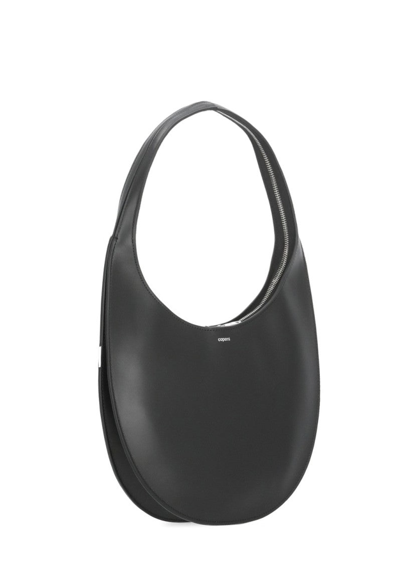 Coperni Crescent-Shaped Soft Leather Shoulder Bag With Contrasting Logo