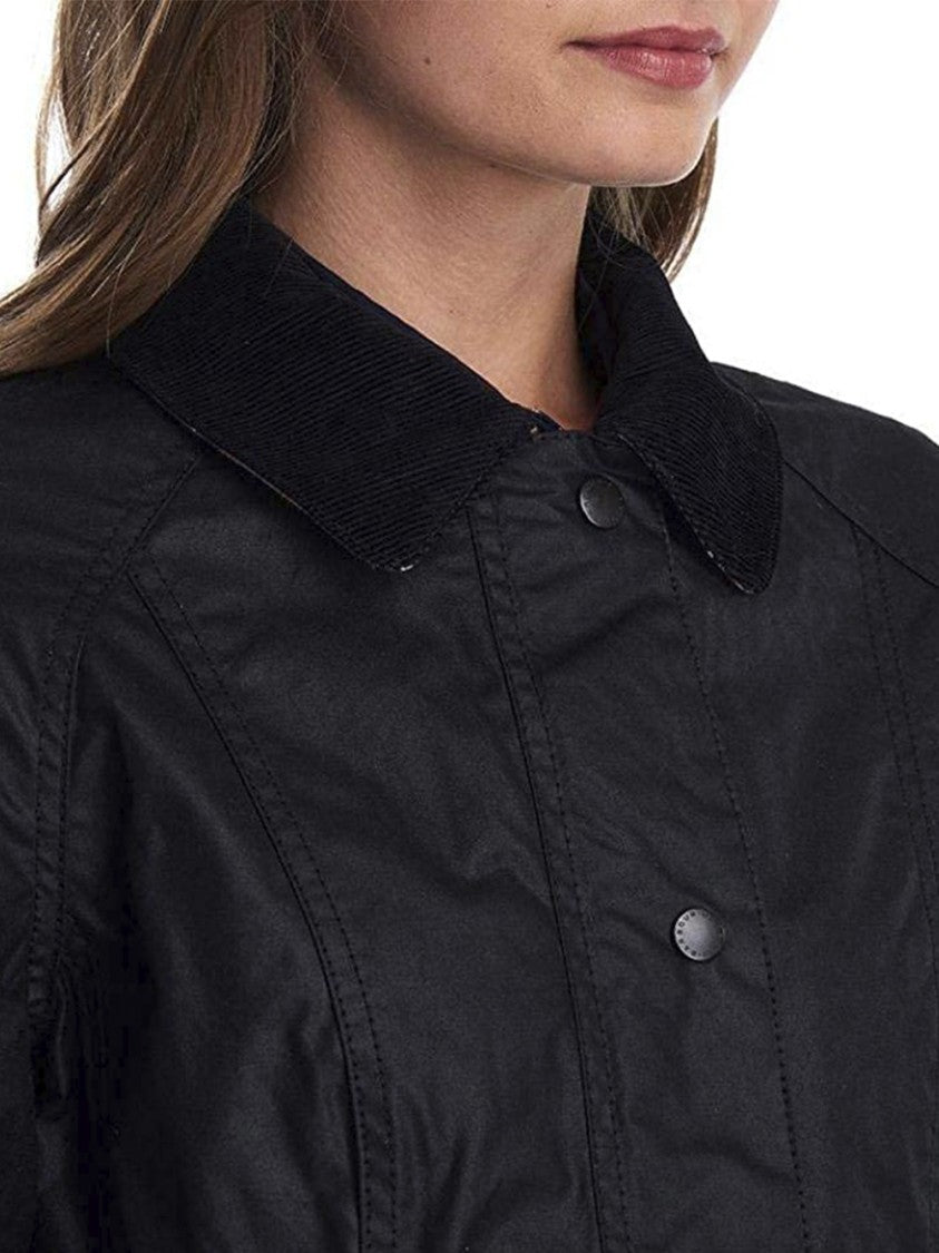 Barbour Beadnell Wax Jacket With Corduroy Collar
