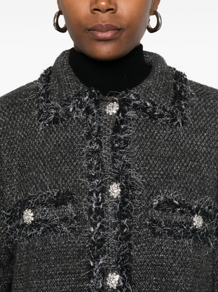 Blugirl Textured Knit Sweater With Fringed Trims