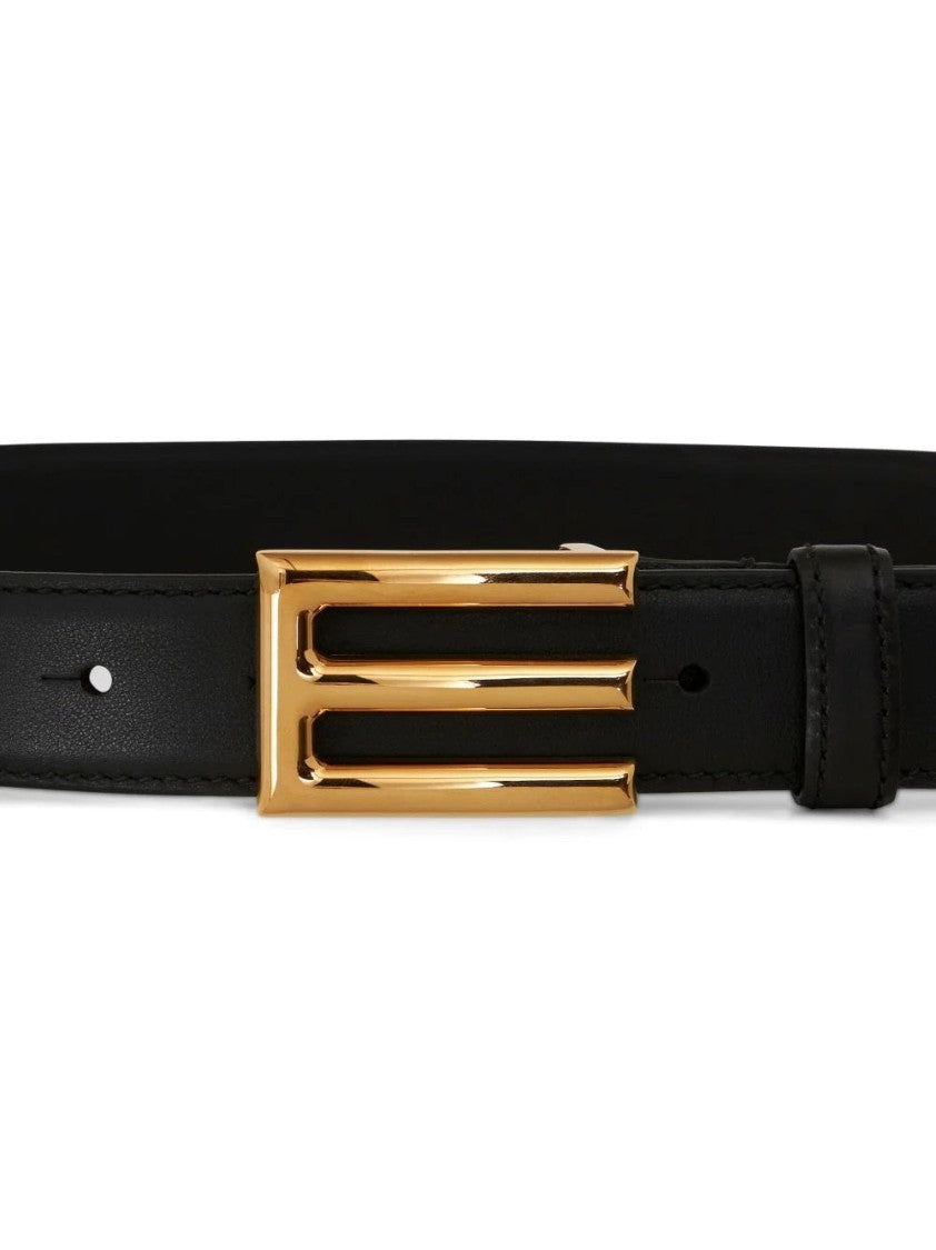 Etro Refined Black Leather Belt