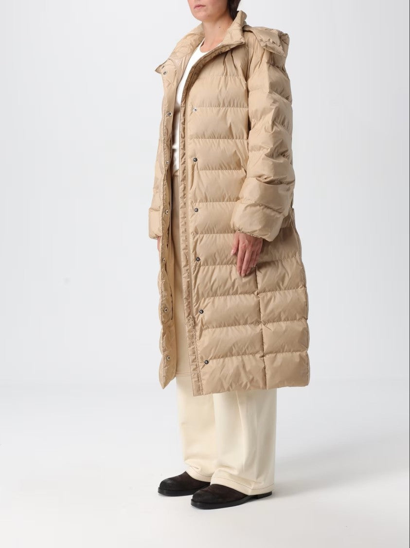 Max Mara Quilted Lightweight Puffer Coat With High Collar