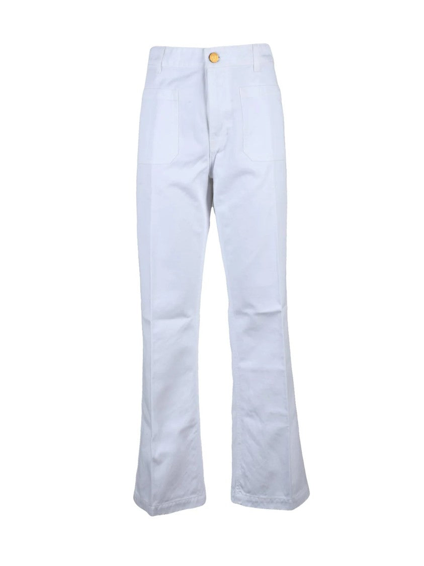 Seafarer White Curt Straight Leg Cotton Jeans