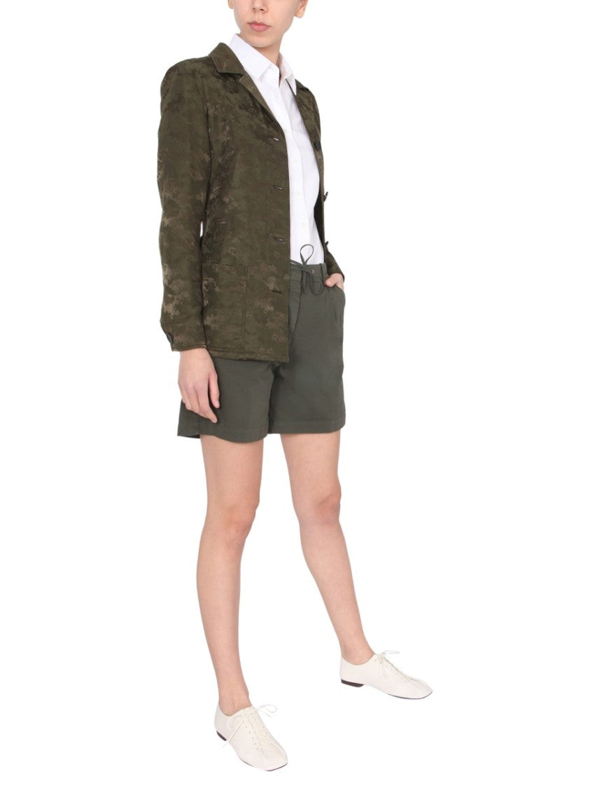 Aspesi Green Camouflage Patterned Regular Fit Jacket
