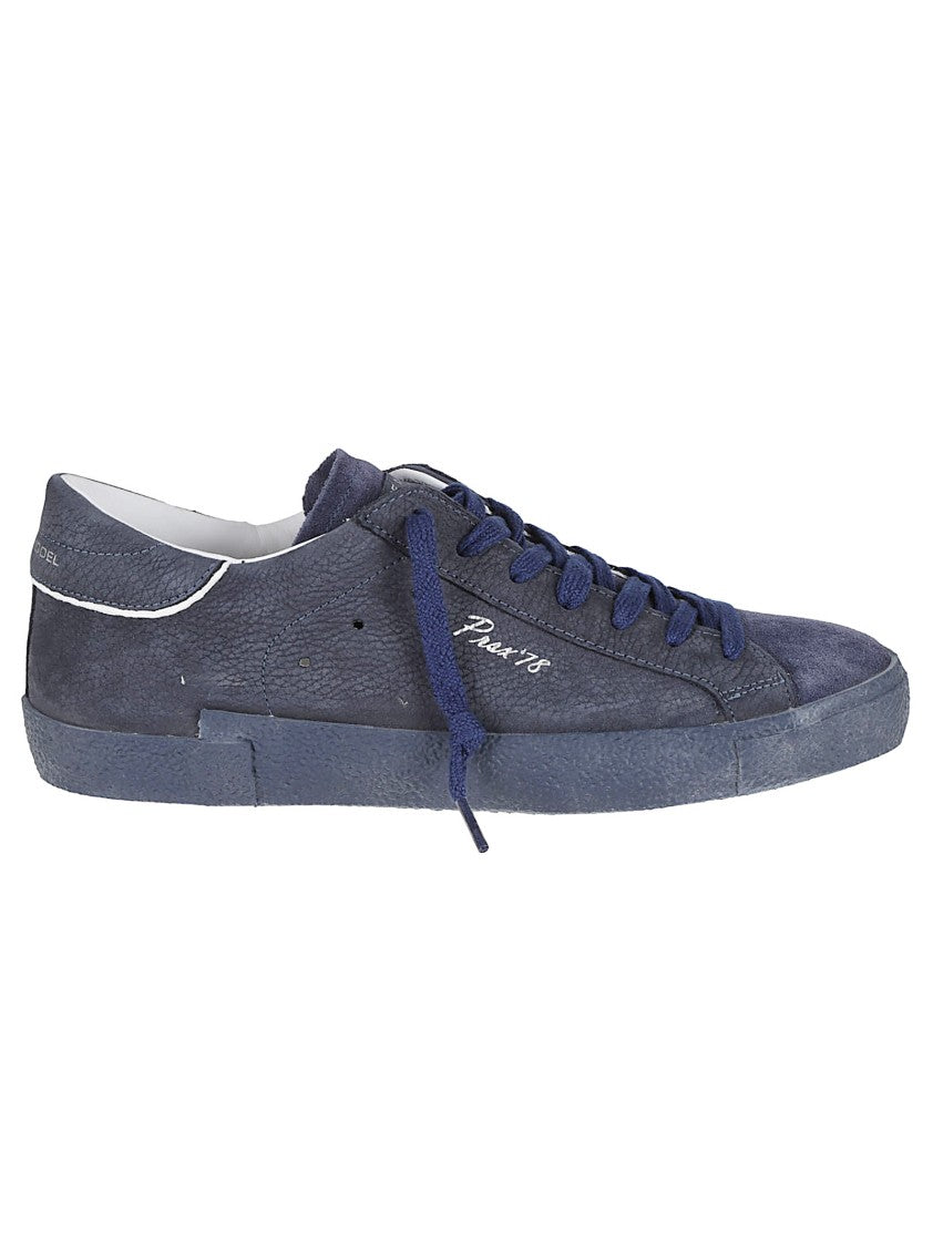 Philippe Model Premium Leather Sneakers With Textured Finish