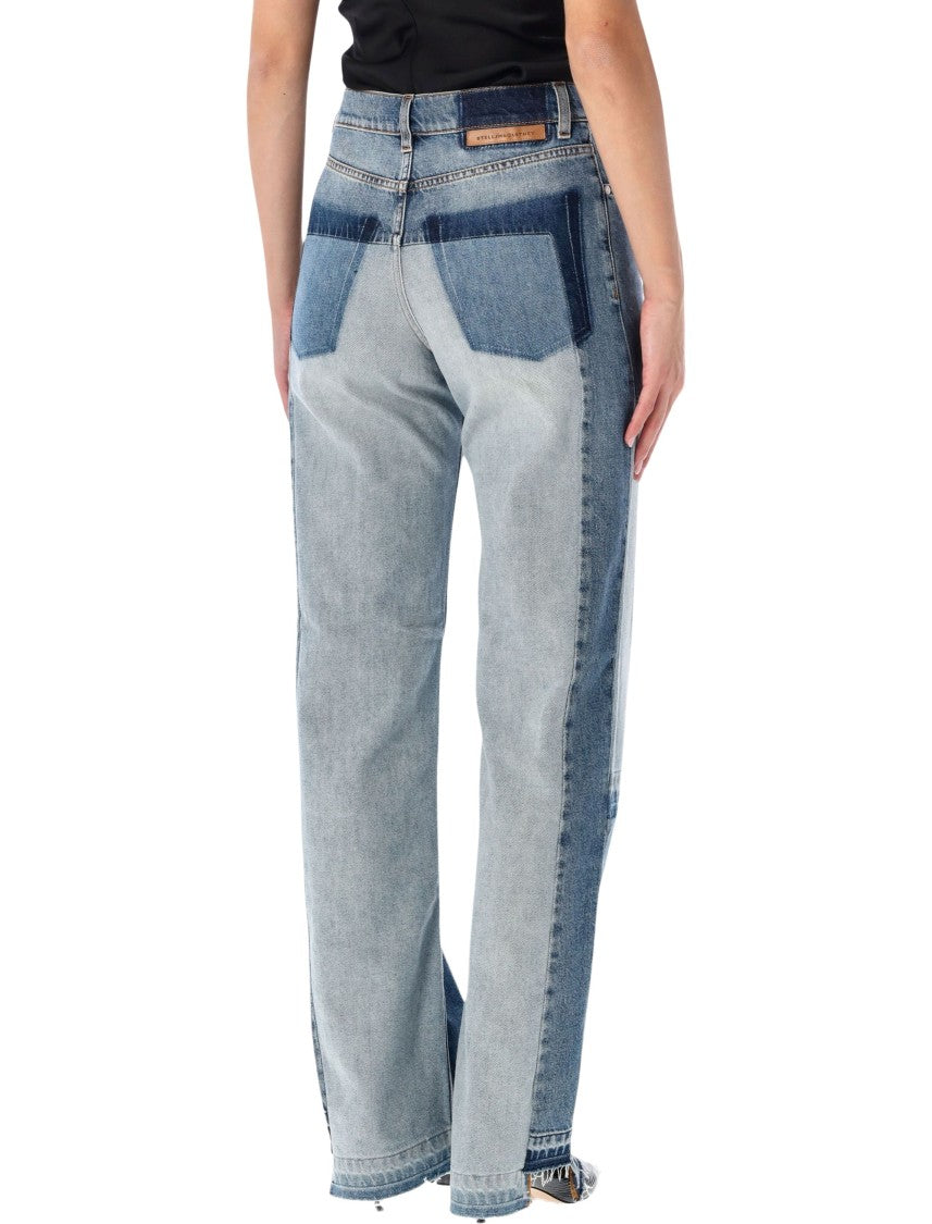 Stella Mccartney Patchwork Straight-Leg Jeans