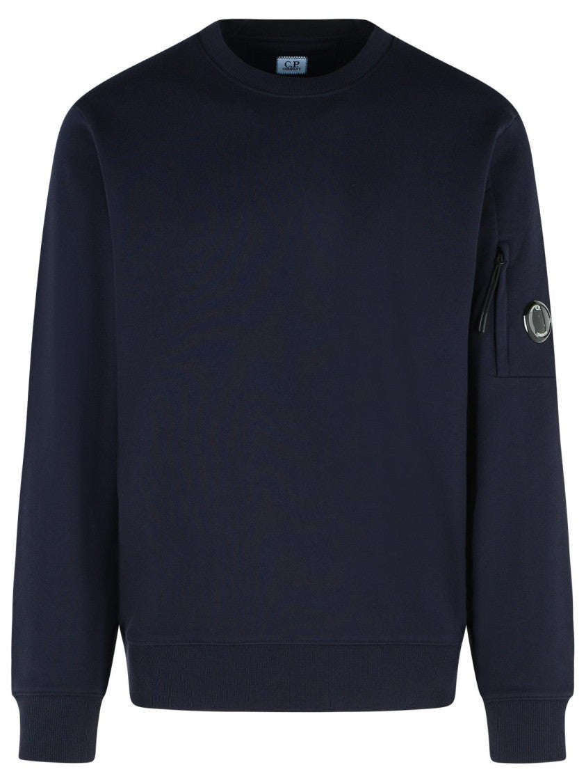 C.P. Company Raised' Blue Cotton Sweatshirt