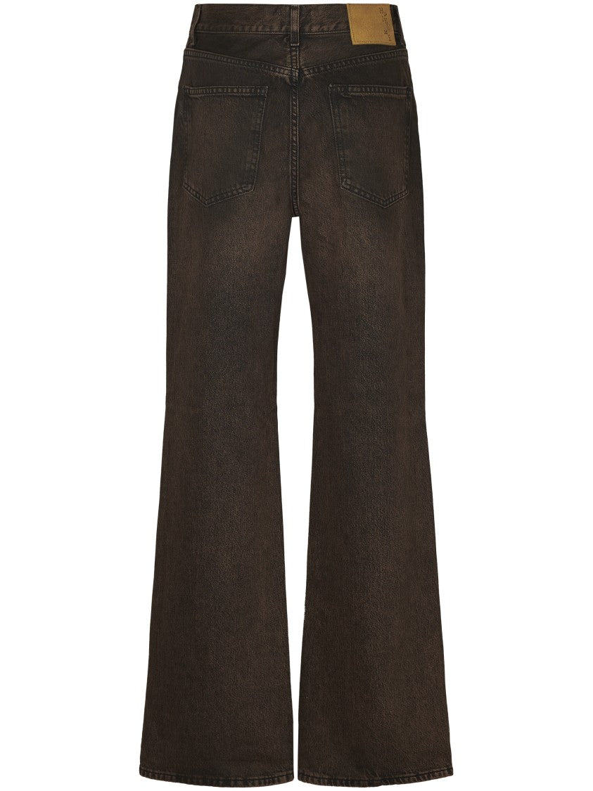 Haikure Wide-Leg High-Waist Jeans In Rich Dark Hue